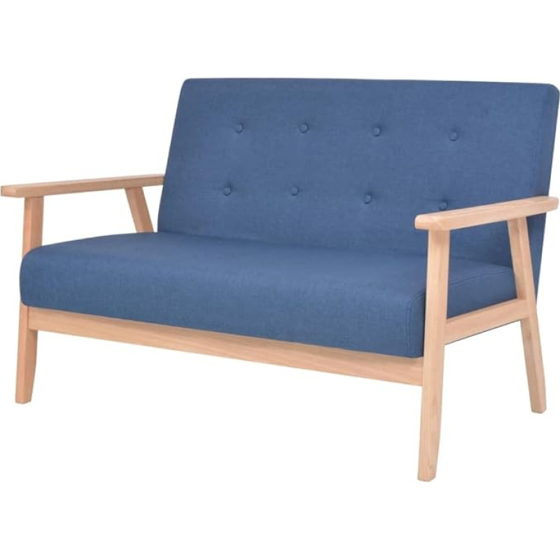 HANJIEFACAI Futonsofa, sofa, 2 vietų sofa, audinys, mėlyna, tinka miegamajam, svetainei, poilsio kambariui