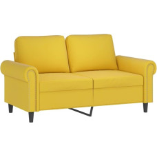 359525 2-vietė sofa geltona 120 cm aksominė