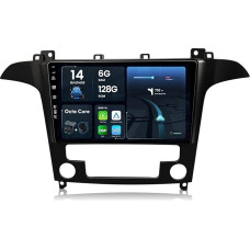BXLIYER Android 13 - [6G+128G] - automobilinis radijas, tinkamas Ford S-Max (2007-2008) - belaidis CarPlay/Android Car/DSP - LED kamera ir mikrofonas - IPS 9 colių 2 DIN - DAB vairo valdymas, greitas 360-CAM įkrovimas