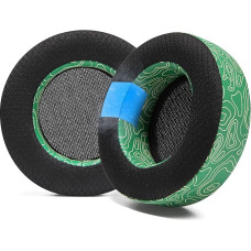 WC Freeze Virtuoso Replacement Hybrid Fabric Ear Pads with Cooling Gel Compatible with Corsair Virtuoso RGB Wireless, Corsair Virtuoso RGB Wireless XT and Corsair Virtuoso Wireless SE | Emerald Tide