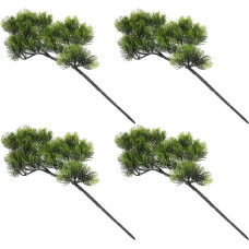 Toyvian Pack of 4 Fake Pine Branch Fake Pine Needle Stems Fake Pine Branches Pine Needle Decor Plant Pine Needles Decorate False Pine Branch Plastic Pine Leaves