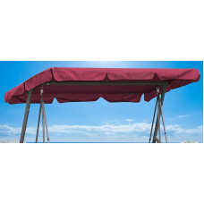 QUICK STAR Hollywood Swing Roof Cover 200 x 145 cm Bordeaux Waterproof Universal Replacement Roof Garden Swing 3 Seater UV 50 Swing Roof Replacement Cover