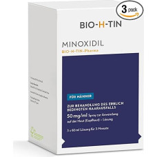 Bio H-TIN Minoksidilio purškalas vyrams, 3 x 60 ml tirpalo