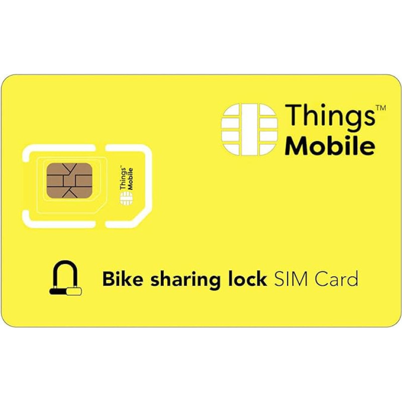 IOT/M2M SIM card for BIKE SHARING LOCK - Things Mobile - Things Mobile - Worldwide network coverage, multi-provider network GSM/2G/3G/4G without fixed costs. €10 Credit included