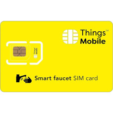 SIM card for RUBINETTO/MISCELATORE SMART - Things Mobile - Global coverage, GSM/2G/3G/4G LTE multioperer network at no fixed cost, without effort, competitiveness. 10 € incl. credit card.