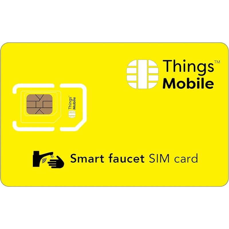 SIM card for RUBINETTO/MISCELATORE SMART - Things Mobile - Global coverage, GSM/2G/3G/4G LTE multioperer network at no fixed cost, without effort, competitiveness. 10 € incl. credit card.