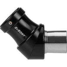 Svbony SV222 įstrižainės adapteris, 1,25 colio įstrižainės veidrodis, 45° metalinė įstrižainės prizmė su žalvariniu spaudžiamuoju žiedu, teleskopo priedai astronominiams stebėjimams