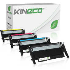 Kineco 4 Toneris, suderinamas su Samsung CLT-P406C für Samsung CLP-360 CLP-365 CLX-3305FN CLX-3305FW CLX-3305W Xpress C460W C460FW C460FW C410W C467W