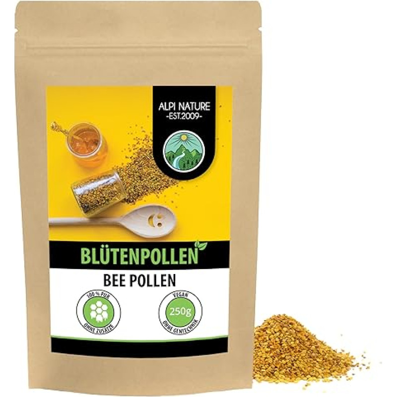 Flower Pollen (250 g), Bee Pollen Natural from Multicolour Pollen, No Additives, from Sustainable EU Production