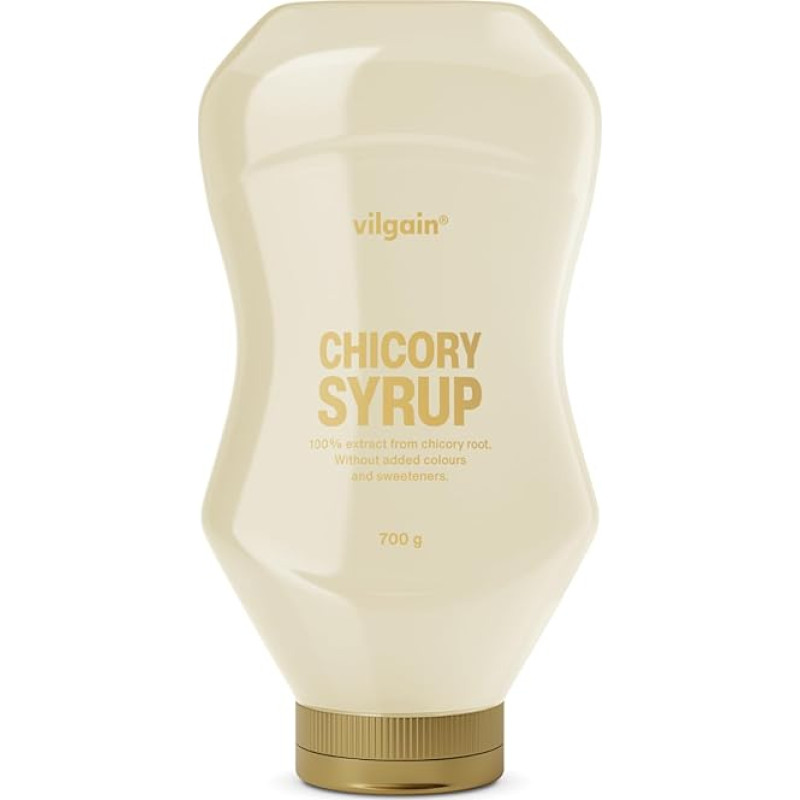 Vilgain Chicory Syrup, Natural Sweetener with Fibre & Low Sugar, Chicory Syrup, Low Calorie & Diabetic Friendly, 69% Fibre (700 g, Chicory)