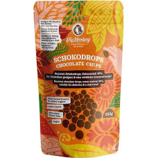Chocolate drops - chocolate chips for baking, desserts or snacking - vegan, no added sugar, keto, low carb, gluten-free - perfect for winter time