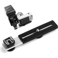 Fotover Horizontal Camera Flash Flashgun Holder Bracket with Hot-Shoe with 1/4