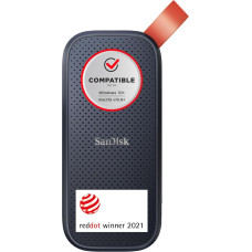 SanDisk Portable SSD 1 TB (External Hard Drive with SSD Technology 2.5 Inches, 800 MB/s Transfer Rates, Robust Drive, Robust Attachment Loop Made of Durable Rubber) Grey