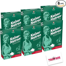 Kaiser Sodium Powder 6 x 250 g Pure Sodium Hydrogen Carbonate for Kitchen and Household, Powder, Gluten Free, Vegan, Lactose Free + Zama4Zingo Card