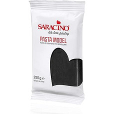 Saracino Fondant Model Black for Modelling 250 g Gluten Free Made in Italy
