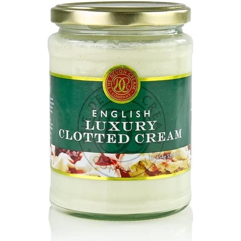 Queenmew English Clotted Cream Solid Cream 55% Fat 16oz