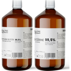 hd-line 1000 ml Glycerol E422 + 1000 ml Propylene Glycol E1520, Perfect for DIY, Pharmaceutical Grade Purity, Food Grade, Raw Material VG + PG, Pure, Vegan, Ph. Eur/USP