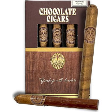 3 pakuotės Šokolado cigarų šokolado cigarų šokolado dovana Gimtadienio dovana Vestuvės Vyrų dovana Gianduja lazdyno riešutų pieno šokoladas su vanilės skoniu