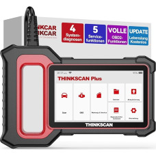 thinkcar ThinkScan Plus S6 OBD2 automobilio diagnostikos įrankis su 4 sistemos diagnostikos funkcijomis + 5 atstatymo funkcijomis (alyva/SAS/EPB/TPMS/ETS), 