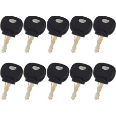 Aprilsunnyzone 10 Stück Baumaschinen-Schlüssel Ersatz für Bobcat für BOMAG Maschinen 14603, 14607, Maschinenschlüssel-Set, einfache Installation, sichere Passform