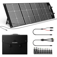 ELECAENTA 120W sulankstomas ETFE saulės kolektorius Nešiojamas monokristalinis saulės įkroviklis USB-C PD45W USB QC3.0 DC-XT60/Anderson Vandeniui atsparus saulės generatorius, skirtas saulės generatoriaus jėgainei Van Lauko kempingas