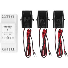 ZAWELIYO namų energijos matuoklis 3 fazių dvikryptis energijos monitorius, skirtas saulės fotovoltinėms sistemoms Energijos stebėjimas ir kontrolė