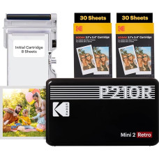 KODAK Mini 2 Plus Retro Mobile 10 X 15 Photo Printer, and Polaroid Instant Pictures print in premium quality on the go with your mobile phone, mobile photo printer for smartphone (iphone & android), portable bluetooth printer