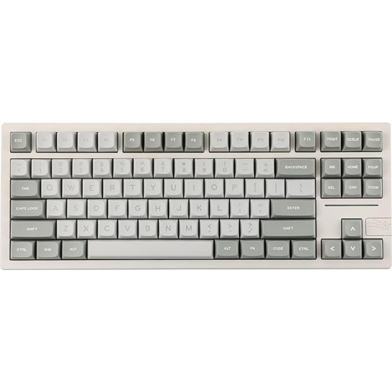 EPOMAKER x Feker Galaxy80 Gaming Mechanical Keyboard Gasket, Aluminium Alloy, Bluetooth/Wireless/USB-C, with Hot-Swap, NKRO, for Win/Mac/Gamer (White, Marble White Switch)