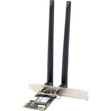 ZimaBoard PCIe WiFi Card, WiFi 6E Card M.2 NGFF Mini Desktop Kit Adapter, Latest 6GHz BT5.2 Wireless 802.11ax 5400Mbps 2.4GHz 5GHz Support OFDMA MU-MIMO AX210NGW Gigabit Network Card