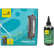 Scottoiler xSystem 3.0+ Elektronischer Kettenöler mit Bluetooth-App-Steuerung inkl. All Climate Biologisch abbaubares Green Scottoil