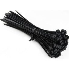 Kabelbinder, schwarz, 4,8 mm x 400 mm, lange Kabelbinder, 22,7 kg Zugfestigkeit mit UV-beständigem Nylon-Kunststoff, selbstsichernd, groß, robust, für ordentliche Drähte, Zuhause, Werkstatt und