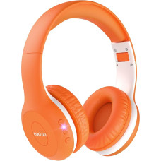 EarFun Children's Bluetooth Headphones, 85/94 dB Volume Control, HiFi Sound, HD Microphone, 40 Hours Battery, Foldable, Adjustable, Wireless Bluetooth Headphones for School, Travel, PC, Orange