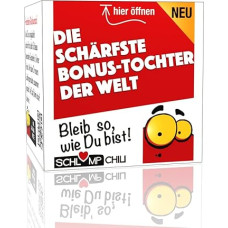 Schlump-Chili Die schärfste Bonus-Tochter der Welt - Ein witziges Geschenk Set für die Stieftochter, Schwiegertochter, Adoptivtochter z.B. zum Geburtstag, Weihnachten, Wichteln, Ostern oder einfach so