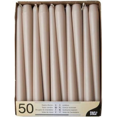 Papstar 88340 Kūginės žvakės, skersmuo 2,2 cm, 25 cm, miltelių pavidalo, pakuotė po 100 vnt.