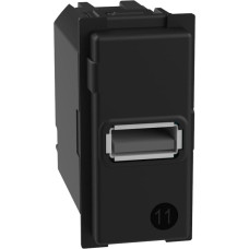 Bticino K4191A USB Charger with One Input Type A to Install in Living Now Plate for Charging Electronic Devices up to 15W 1 Module