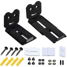 Alyphyly Adjustable Soundbar Mount, Universal Soundbar Wall Mounts, Works with Most Soundbar Mounts, Adjustable Length 8.6 - 13.2 cm, Removable and Lockable