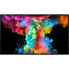 INMOZATA Foldable Projector Screen 87 x 49 Inch Wall Ceiling Projector Screen with Black PVC Backing, 16:9 Aspect Ratio, Matte White, for Home Theatre, Theatre, School, Office, Outdoor and