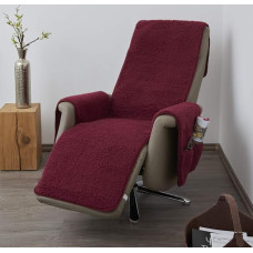 Nauja vilnonė fotelio apsauga su porankių apsaugomis ir ilga kojų atrama