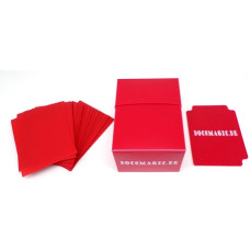 docsmagic.de Pilna kortų dėtuvė + 100 dvigubų raudonų įmaučių Standard - Kortų dėžutė ir įmautės raudonos spalvos - PKM MTG