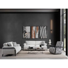 Generisch Sitzgruppe/Sofa Set - Wohnzimmergarnitur 'Cornflower' 3+3+1+1, Farbe:Grau