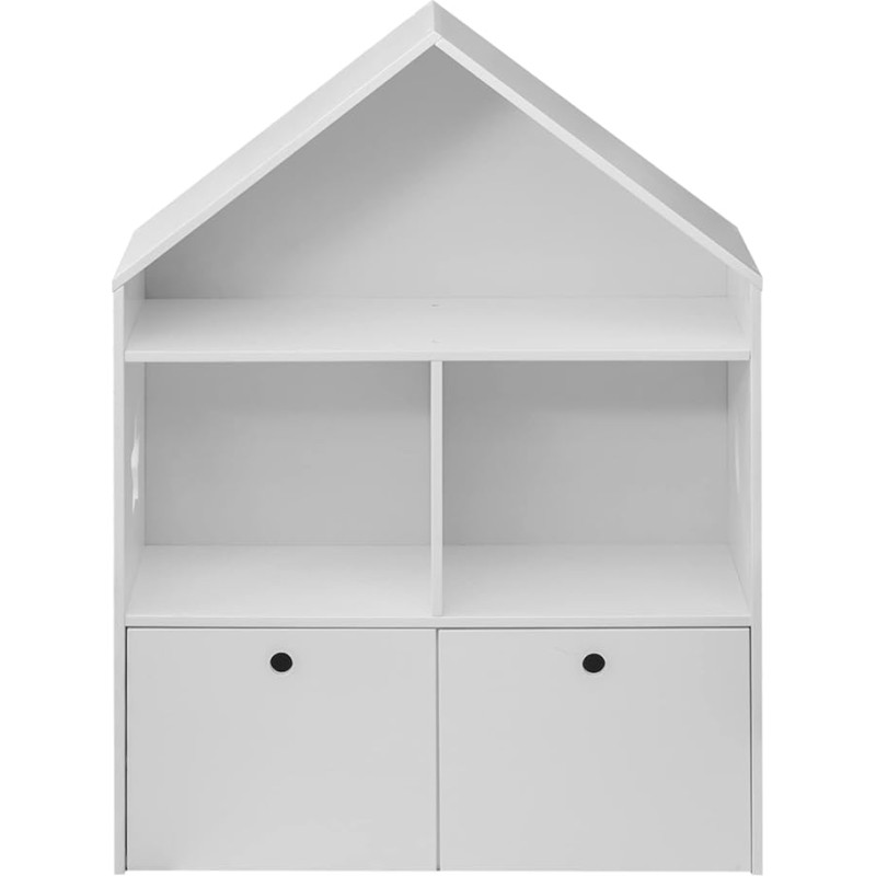 Rebecca Mobili RE6730 Children's Book Shelving Unit with 2 Shelves and 2 Drawers MDF White Dimensions (H x L x W) 97 x 72.5 x 30 cm