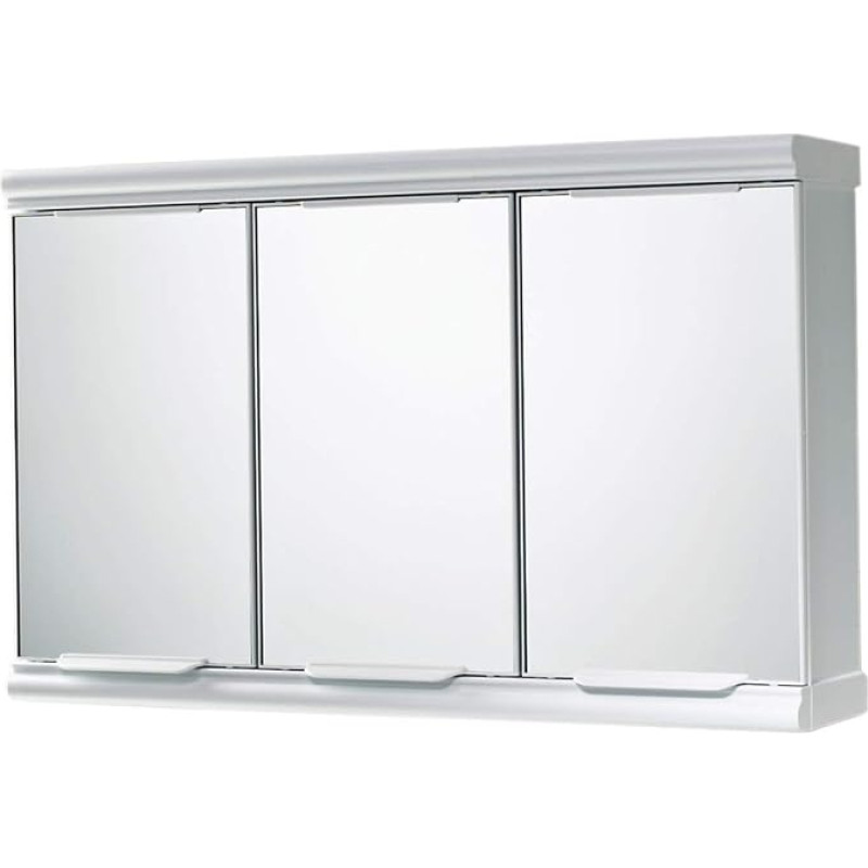 Gedy 3 Door Mirror Bathroom Cabinet - White Gloss