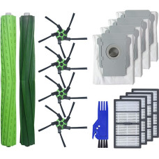 Huayuwa Roller Brush Side Brush HEPA Filter Dust Bag Comb Replacement Suitable for iRobot Roomba S9 (9150) / S9 Plus (9550) Wi-Fi Connected Robot Vacuum Cleaner Repair Parts