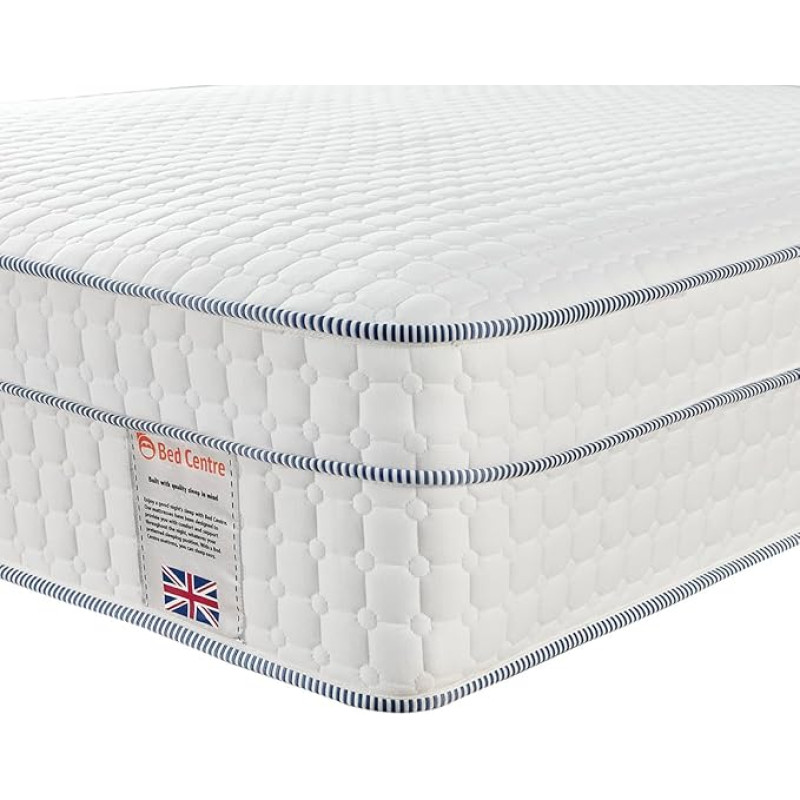 Miegamojo centro gelio atminties putų hibridinis čiužinys 28 cm viengubas čiužinys Aukštos palėpės kišeninės spyruoklės papildomam palaikymui spaudimą mažinantis vidutinio kietumo čiužinys, pagamintas Jungtinėje Karalystėje