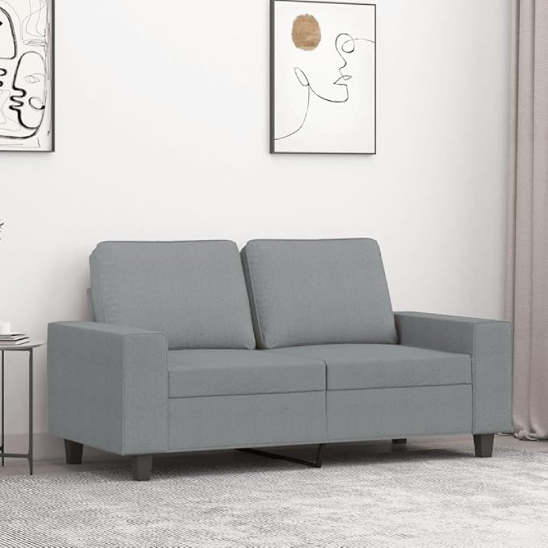 LAPOOH 359383 2 vietų sofa, šviesiai pilka, 120 cm, audinys, poilsio sofa, sofos ir kušetės, poilsio sofa, svetainės sofa, sofa su miego funkcija