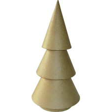 Decopatch Mache Tall Christmas Tree, Brown