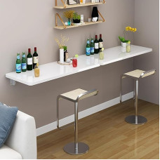 WBWAPA Klappbares Stehtisch-Set mit Halterungen | An der Wand montierter, klappbarer Klapptisch, schwebend für Zuhause, Büro, Arbeit, Küche, platzsparend, hoch-/herunterklappbarer Schreib