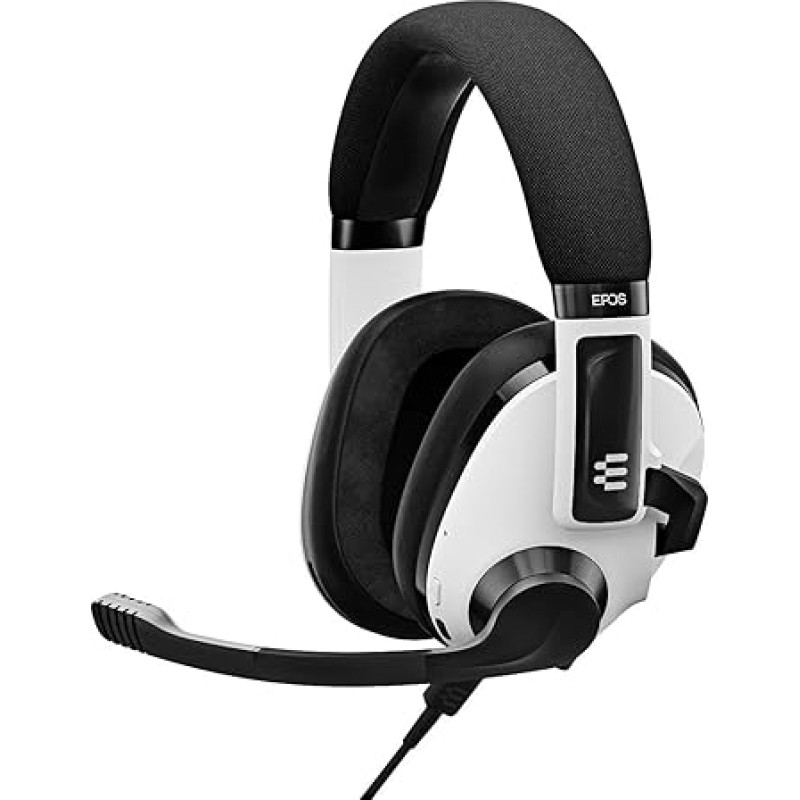 EPOS H3 Hybrid - Closed Acoustic Gaming Headset Bluetooth Headphones USB-A-PC & 3.5mm Console Cable - Dual Microphones - Lightweight - Long Battery Life - Multi-Platform Compatible - White