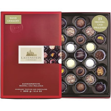 Lauensteiner Truffle and Chocolate Specialities 300 g, 23 Chocolates 12 Varieties with Alcohol Gift for Men or Women