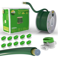 250 m riboženklio kabelis + 10 kabelio jungčių, skirtų robotams vejapjovėms Vejos vejapjovėms Vejos robotų priedų rinkinys Paieškos kabelio riboženklis - suderinamas su Gardena/Bosch/Husqvarna/Worx/Honda/ROBOMOW/iMow